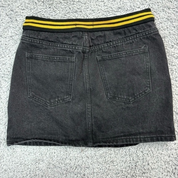 Dance & Marvel Skirt Womens Small Mini Black Distressed Holes Denim Casual Skate - Picture 3 of 3